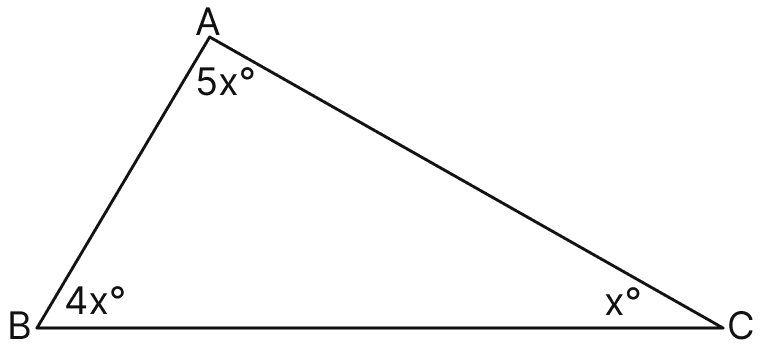 Find the value of each angle in the given figure:. Triangles, Mathematics Solutions ICSE Class 7.