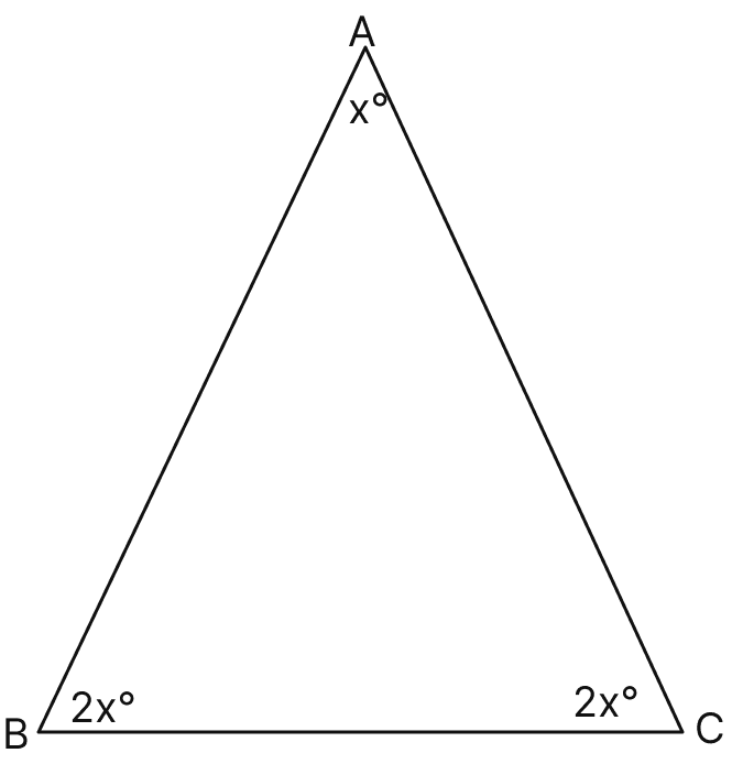 Find the value of each angle in the given figure:. Triangles, Mathematics Solutions ICSE Class 7.