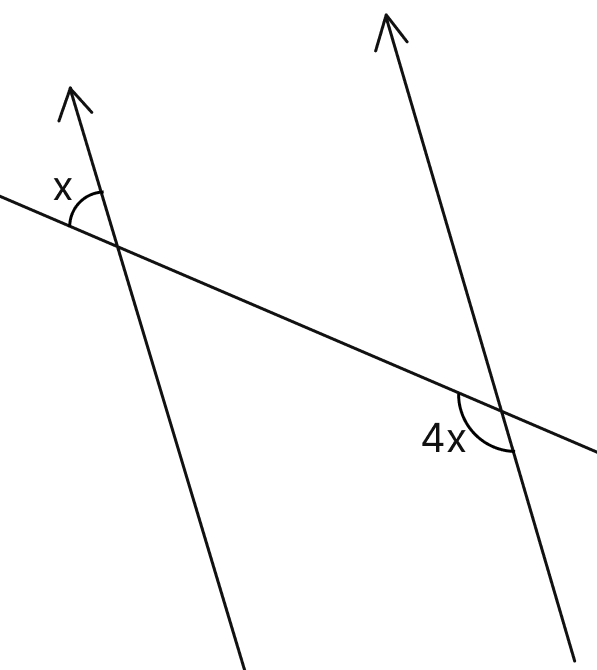 Find x in the given figure:. Lines & Angles, Mathematics Solutions ICSE Class 7.