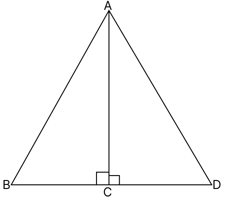 In the given figure, angle ACB = 90° = angle ACD. If AB = 10 cm, BC = 6 cm and AD = 17 cm, find:. Pythagoras Theorem, Mathematics Solutions ICSE Class 7.
