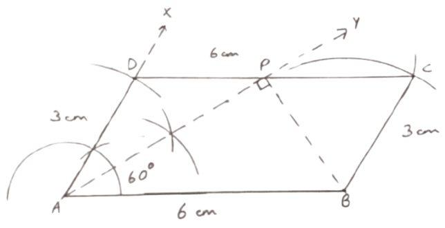 Construct a rhombus ABCD, if: Constructions, Concise Mathematics Solutions ICSE Class 8.