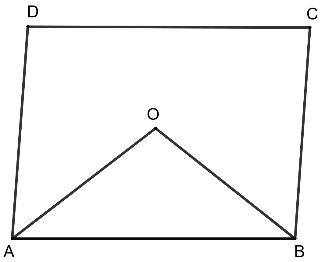 Let ABCD be the parallelogram. AO and BO be the bisector of angles A and B respectively. ∠BAO = ∠A/2 and ∠ABO = ∠B/2. Special Types Of Quadrilaterals, Concise Mathematics Solutions ICSE Class 8.