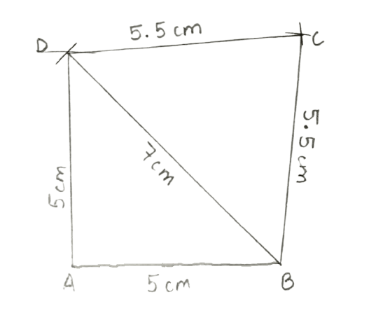 Construct a quadrilateral ABCD; if : Constructions, Concise Mathematics Solutions ICSE Class 8.