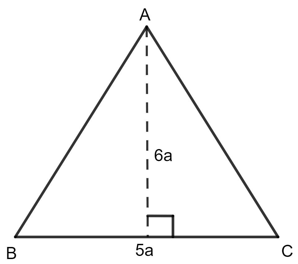 The altitude and the base of a triangular field are in the ratio 6 : 5. If its cost is ₹ 49,57,200 at the rate of ₹ 36,720 per hectare and 1 hectare = 10,000 sq.m, find (in metre) the dimensions of the field. Area of a Trapezium and a Polygon, Concise Mathematics Solutions ICSE Class 8.