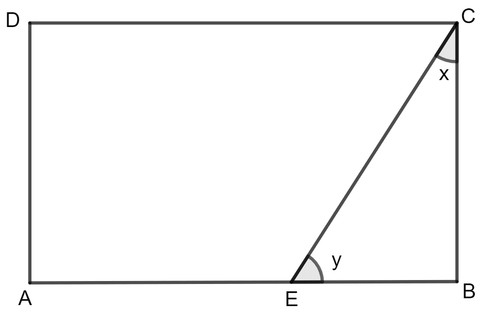 The following figure is a rectangle in which x : y = 3 : 7; find the values of x and y. Special Types of Quadrilaterals, Concise Mathematics Solutions ICSE Class 8.
