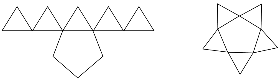 Draw two nets for the following polyhedron : Representing 3-D in 2-D, Concise Mathematics Solutions ICSE Class 8.