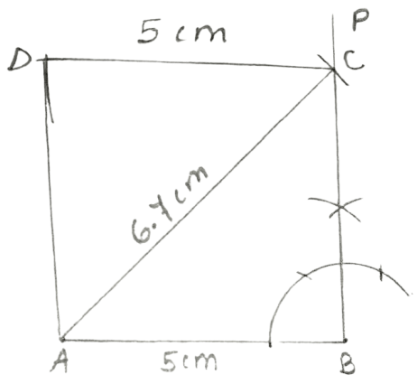 Construct a rectangle ABCD; if: Constructions, Concise Mathematics Solutions ICSE Class 8.