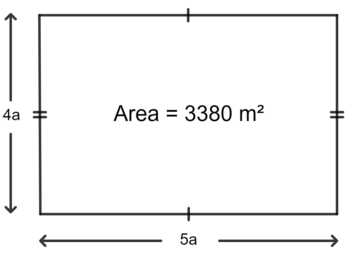 The length and the breadth of a rectangular field are in the ratio 5 : 4 and its area is 3380 m2. Find the cost of fencing it at the rate of ₹ 75 per m. Area of a Trapezium and a Polygon, Concise Mathematics Solutions ICSE Class 8.