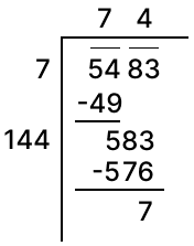 Find the least number which must be added to 5483 so that the resulting number is a perfect square. Squares and Square Roots, Concise Mathematics Solutions ICSE Class 8.