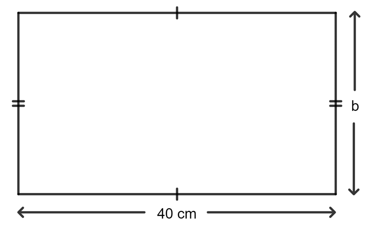 The perimeter of a rectangle is equal to the perimeter of a square. If each side of the square is 30 cm and length of the rectangle is 40 cm; the breadth of the rectangle is : Area of a Trapezium and a Polygon, Concise Mathematics Solutions ICSE Class 8.