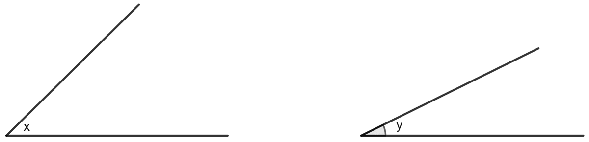 Given below are the angles x and y. Constructions, Concise Mathematics Solutions ICSE Class 8.
