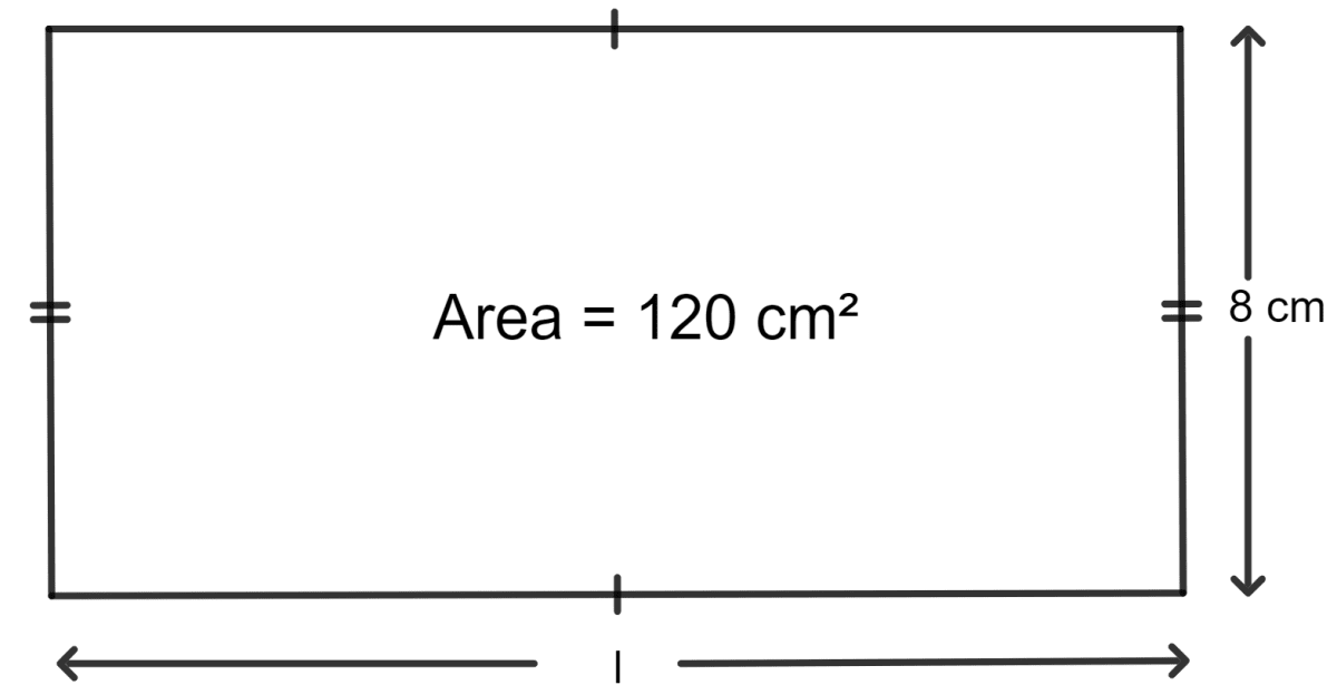 Find the length and perimeter of a rectangle, whose area = 120 cm2 and breadth = 8 cm. Area of a Trapezium and a Polygon, Concise Mathematics Solutions ICSE Class 8.