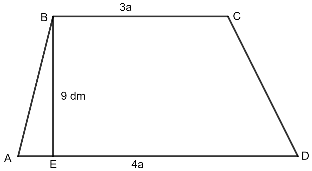 The parallel sides of a trapezium are in the ratio 3 : 4. If the distance between the parallel sides is 9 dm and its area is 126 dm2, find the lengths of its parallel sides. Area of a Trapezium and a Polygon, Concise Mathematics Solutions ICSE Class 8.