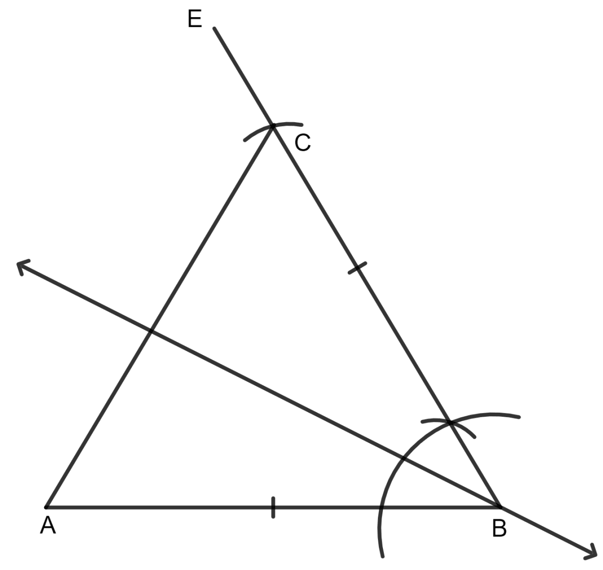 Construct a triangle ABC in which: Symmetry, Concise Mathematics Solutions ICSE Class 8.