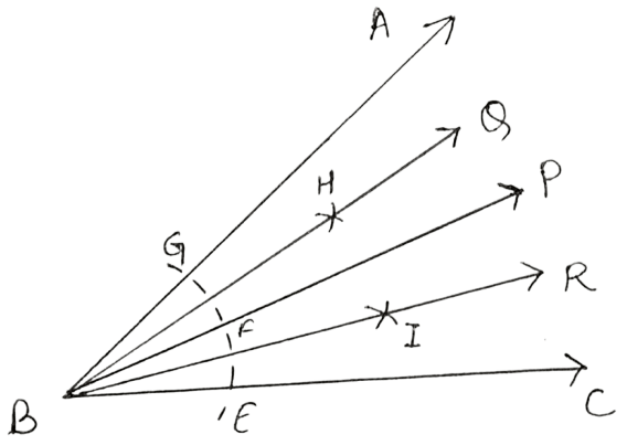 Draw angle ABC of any suitable measure. Constructions, Concise Mathematics Solutions ICSE Class 8.