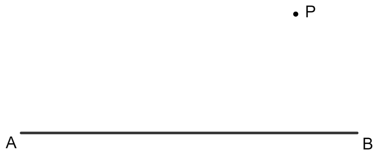 In each of the following, draw a perpendicular through point P to the line segment AB : Constructions, Concise Mathematics Solutions ICSE Class 8.