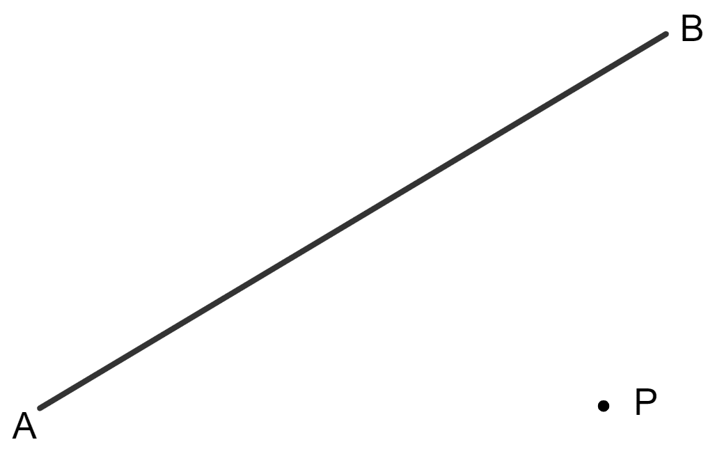 In each of the following, draw a perpendicular through point P to the line segment AB : Constructions, Concise Mathematics Solutions ICSE Class 8.