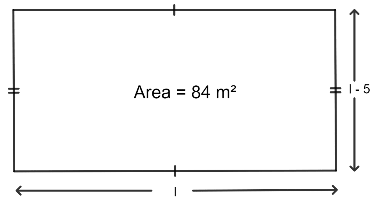 The area of a small rectangular plot is 84 m2. If the difference between its length and the breadth is 5 m, find its perimeter. Area of a Trapezium and a Polygon, Concise Mathematics Solutions ICSE Class 8.