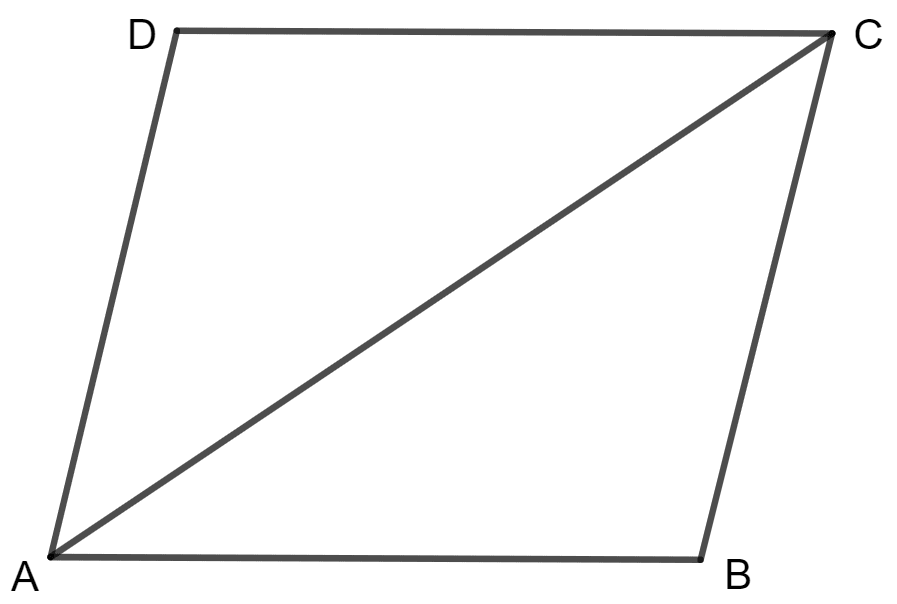 One of the diagonals of a rhombus and its sides are equal. Find the angles of the rhombus. Special Types of Quadrilaterals, Concise Mathematics Solutions ICSE Class 8.