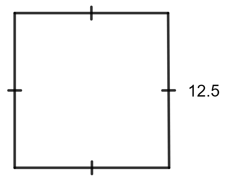 The length of a rectangle is 16 cm and its perimeter is equal to the perimeter of a square with side 12.5 cm. Find the area of the rectangle. Area of a Trapezium and a Polygon, Concise Mathematics Solutions ICSE Class 8.