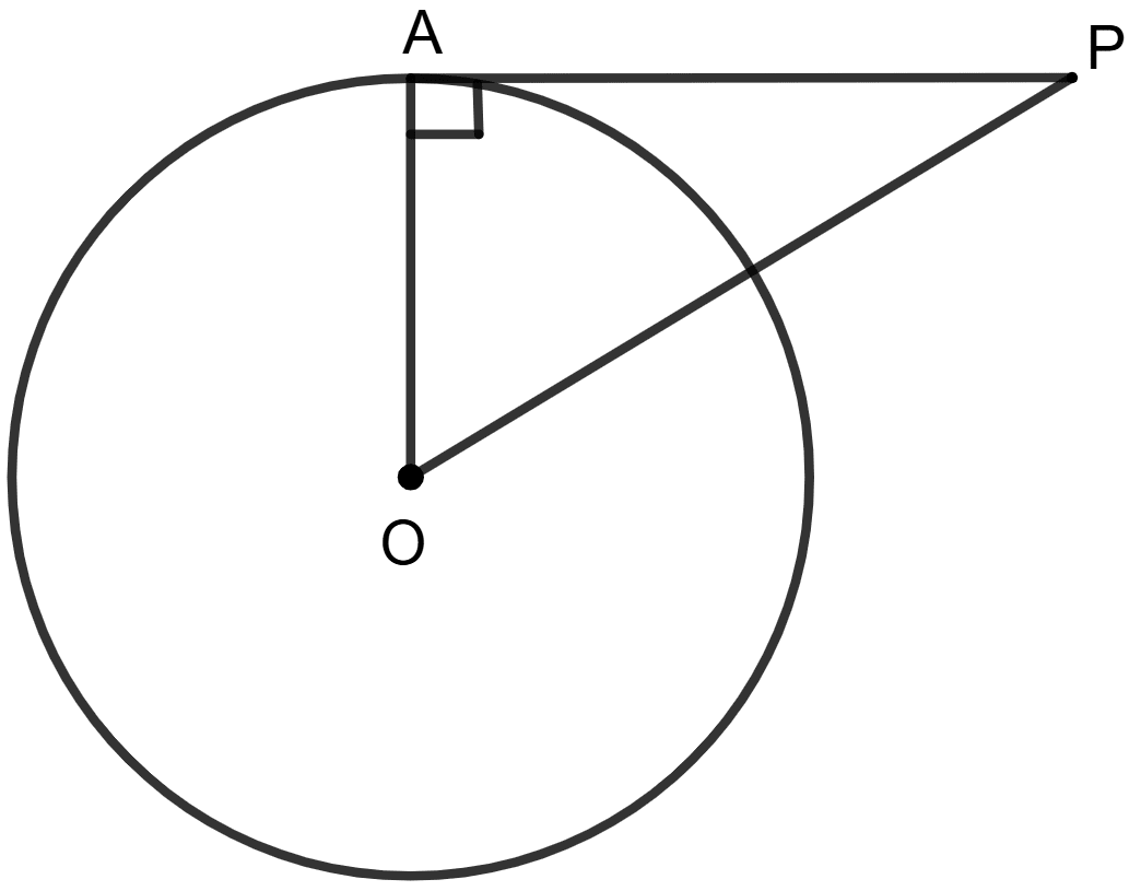 Find the length of the tangent to a circle with radius 5 cm, from a point at a distance of 13 cm from its center. Circles, Concise Mathematics Solutions ICSE Class 8.