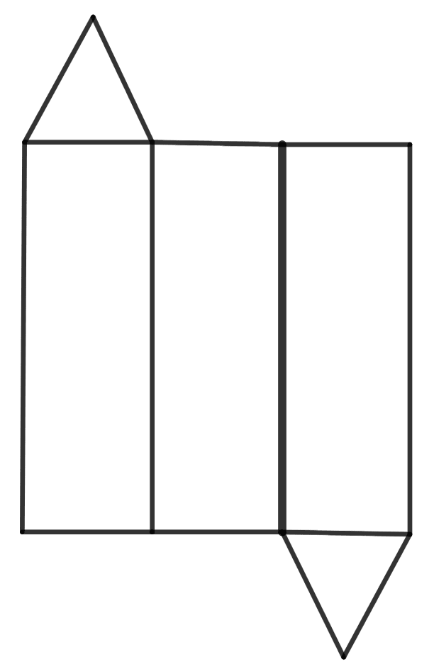 Name the polyhedron that can be made by folding each of the following nets : Representing 3-D in 2-D, Concise Mathematics Solutions ICSE Class 8.