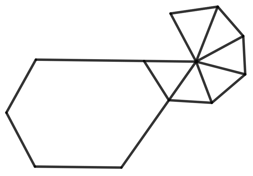 Name the polyhedron that can be made by folding each of the following nets : Representing 3-D in 2-D, Concise Mathematics Solutions ICSE Class 8.