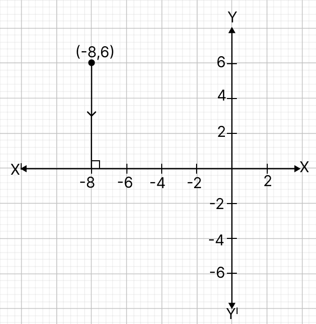 The distance of point (-8, 6) from x-axis is: Distance Formula, Concise Mathematics Solutions ICSE Class 9.