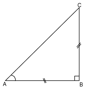 The value of angle A is : Solution of Right Triangles, Concise Mathematics Solutions ICSE Class 9.