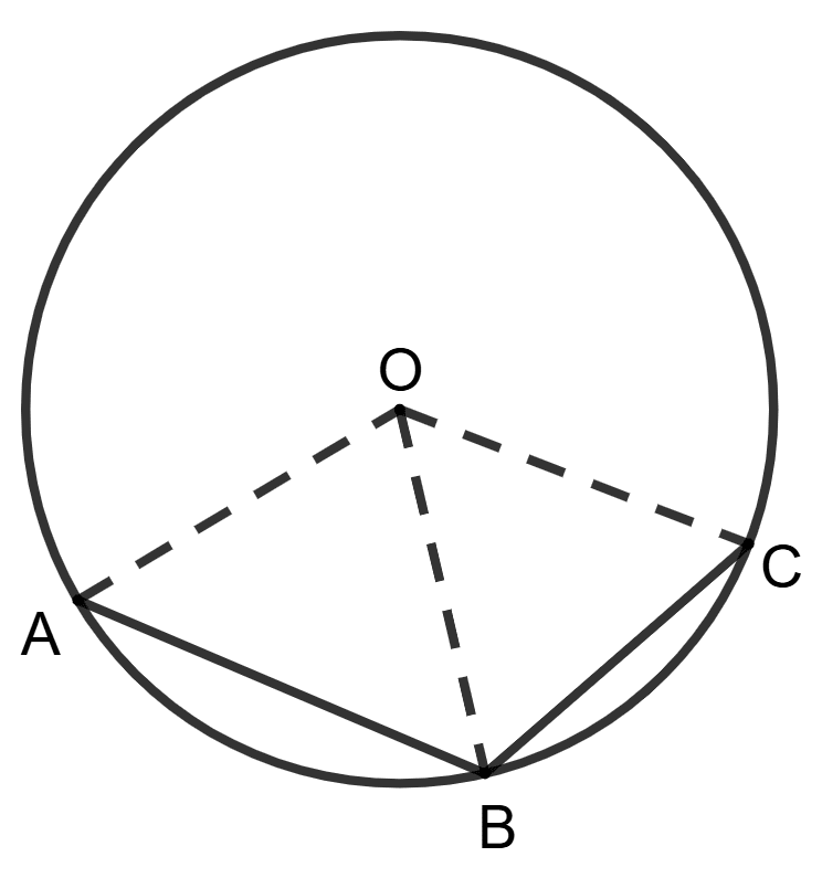 In a circle with center at point O, chord AB is a side of a square and chord BC is a side of regular hexagon. Then angle AOC is equal to. Circle, Concise Mathematics Solutions ICSE Class 9.