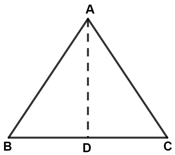 In the given figure, AD ⊥ BC and AB = AC, then : Isosceles Triangles, Concise Mathematics Solutions ICSE Class 9.