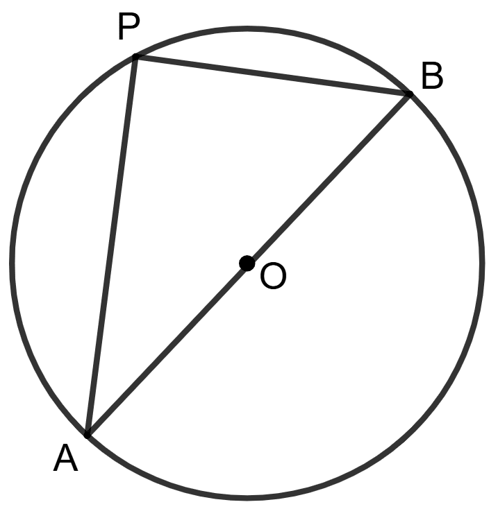 AB (= 20 cm) is diameter of the given circle and AP (= 16 cm). The distance of chord AP from center O is: Circle, Concise Mathematics Solutions ICSE Class 9.