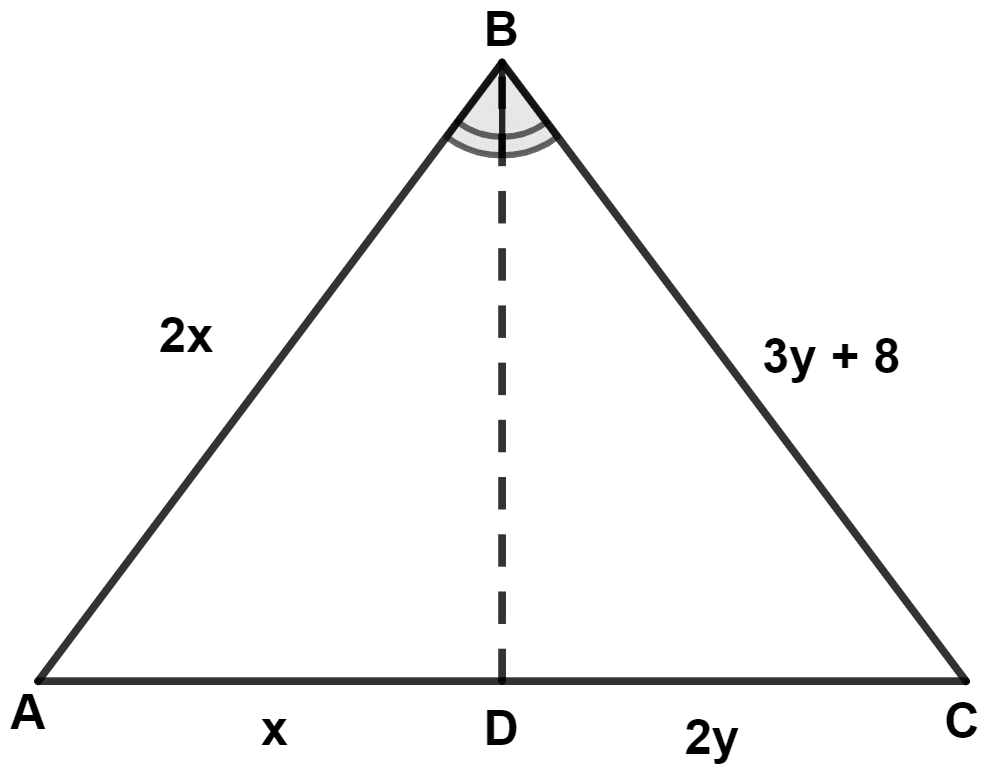 From the given figure, if ∠A = ∠C, we get : Isosceles Triangles, Concise Mathematics Solutions ICSE Class 9.