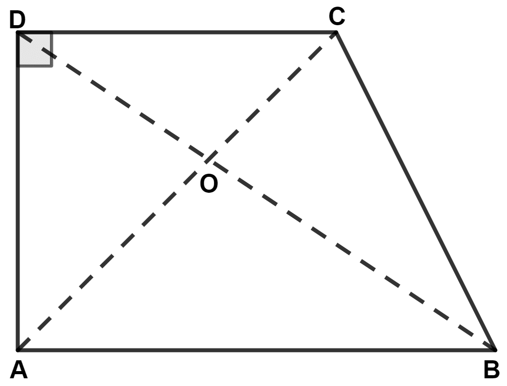 In the given figure, AB is parallel to DC and AB; DC, the area of △ AOD is equal to area of triangle : Area Theorems, Concise Mathematics Solutions ICSE Class 9.