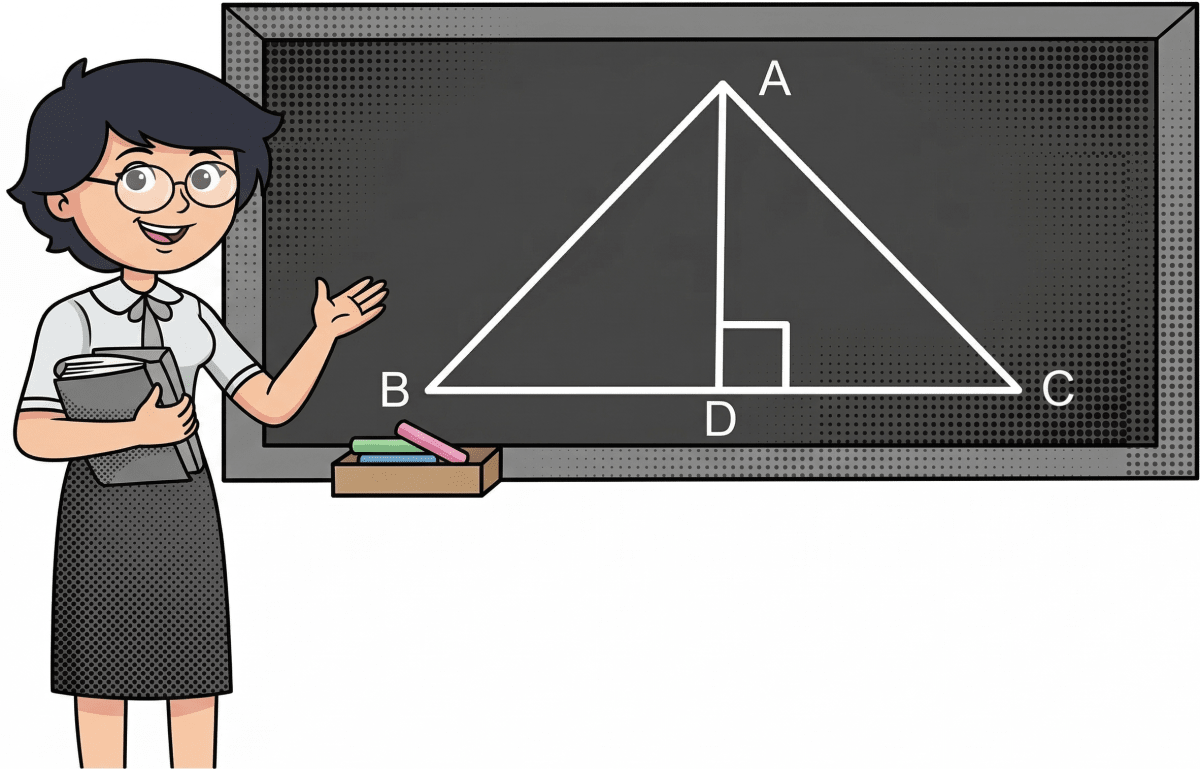 Mrs. Sharmila, a mathematics teacher of class 9 started a very important geometry chapter on Congruency in triangles and decided to test the previous concept by setting a geometry problem on the blackboard. In △ ABC, AD is drawn as perpendicular bisector of BC. It is given that AD = 9 cm and BC = 24 cm. Triangles [Congruency in Triangles], Concise Mathematics Solutions ICSE Class 9.