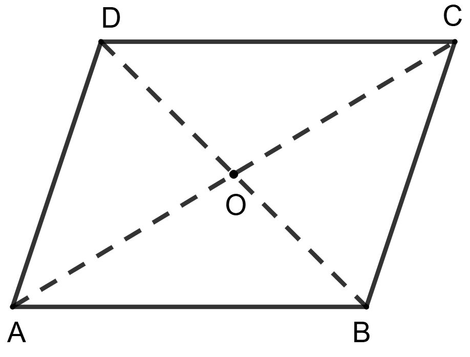 Statement 1 - ABCD is a rhombus, its diagonal AC = 16 cm and diagonal BD = 12 cm, perimeter of rhombus = 64 cm. Statement 2 - OA = 8 cm, OB = 6 cm. Then, AB = 10 cm And, perimeter of rhombus = 40 cm: Pythagoras Theorem, Concise Mathematics Solutions ICSE Class 9.