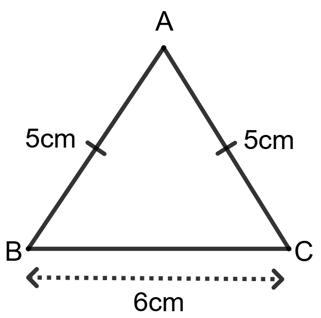 Area of given triangle ABC = 6 x 5 cm2, Area of given triangle ABC = 1/2 x 6 x 4 cm2. Pythagoras Theorem, Concise Mathematics Solutions ICSE Class 9.