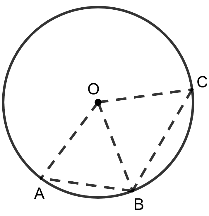 In a circle with center O, chord AB : chord BC = 1 : 3. If angle AOC is 160° ⇒ angle BOC = 120°. Circle, Concise Mathematics Solutions ICSE Class 9.