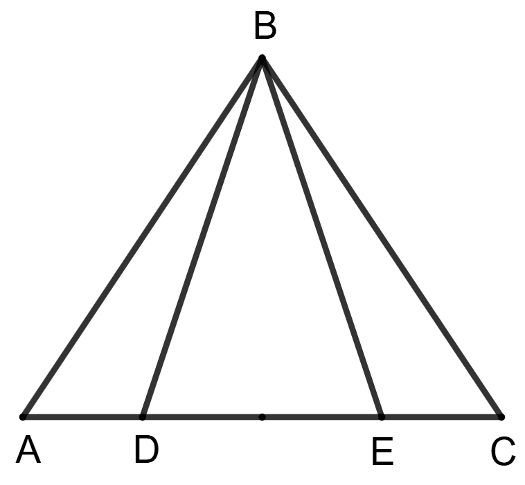 Assertion - In the given figure, AB = BC and AD = CE, then BD = CE. Reason -ΔBAD ≅ ΔBCE by SAS. Isosceles Triangles, Concise Mathematics Solutions ICSE Class 9.