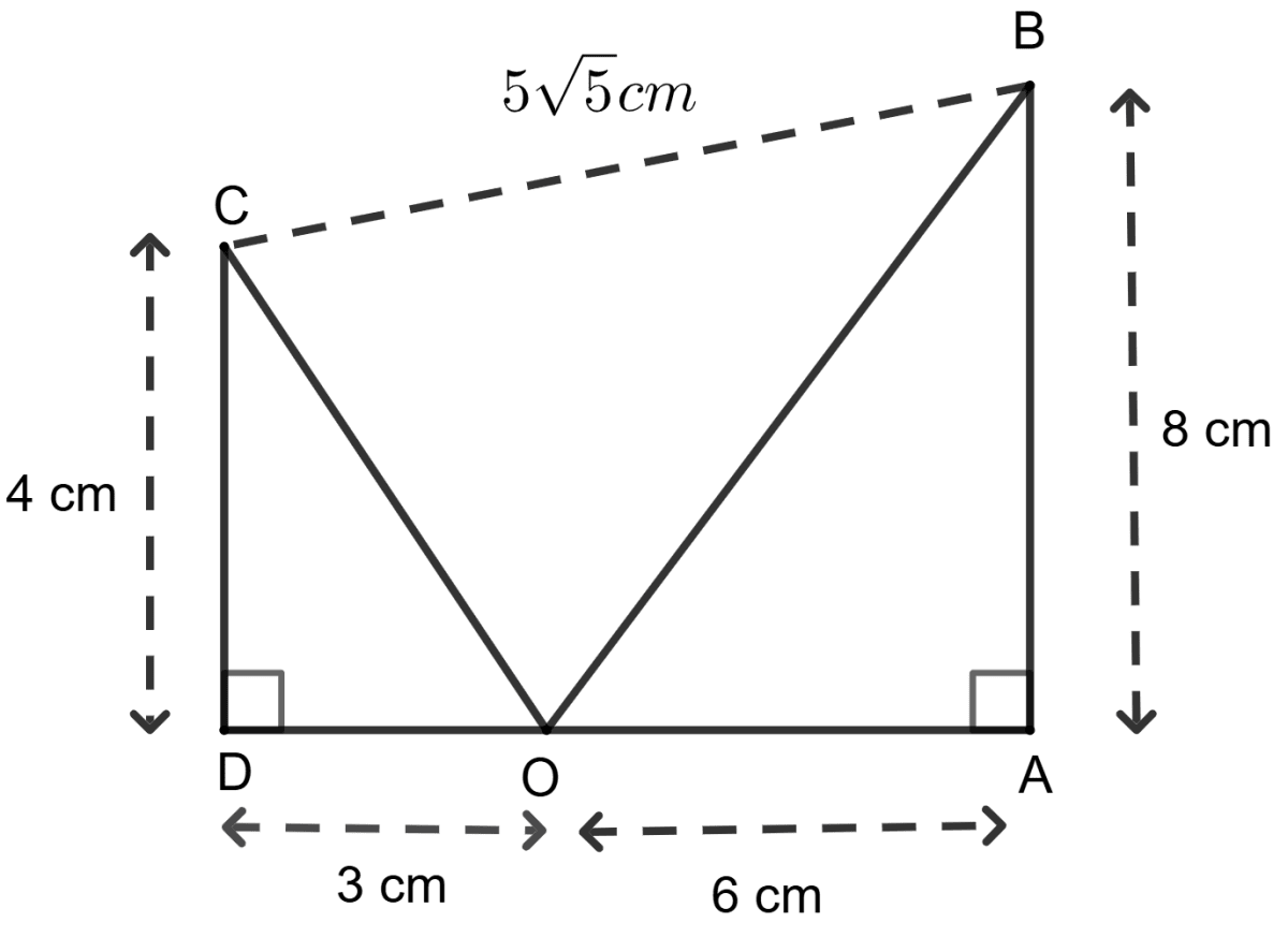 Angle BOC = 90°. Pythagoras Theorem, Concise Mathematics Solutions ICSE Class 9.