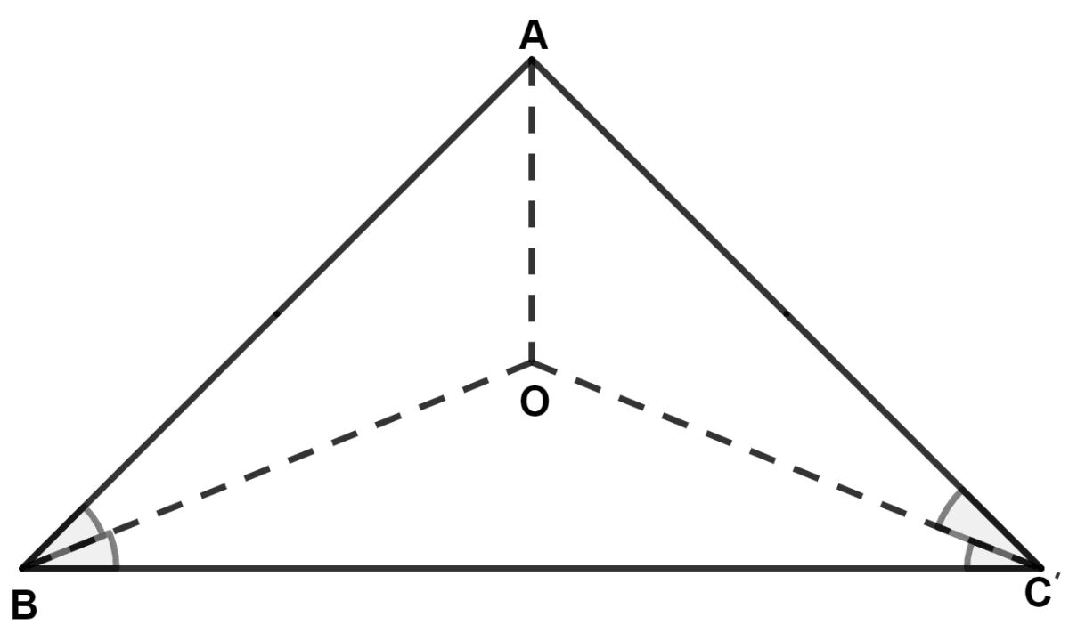 The bisectors of the equal angles B and C of an isosceles triangle ABC meet at O. Prove that AO bisects angle A. Isosceles Triangles, Concise Mathematics Solutions ICSE Class 9.