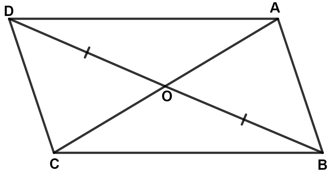 In the given figure, the diagonals AC and BD intersect at point O. If OB = OD and AB // DC, prove that : Area Theorems, Concise Mathematics Solutions ICSE Class 9.
