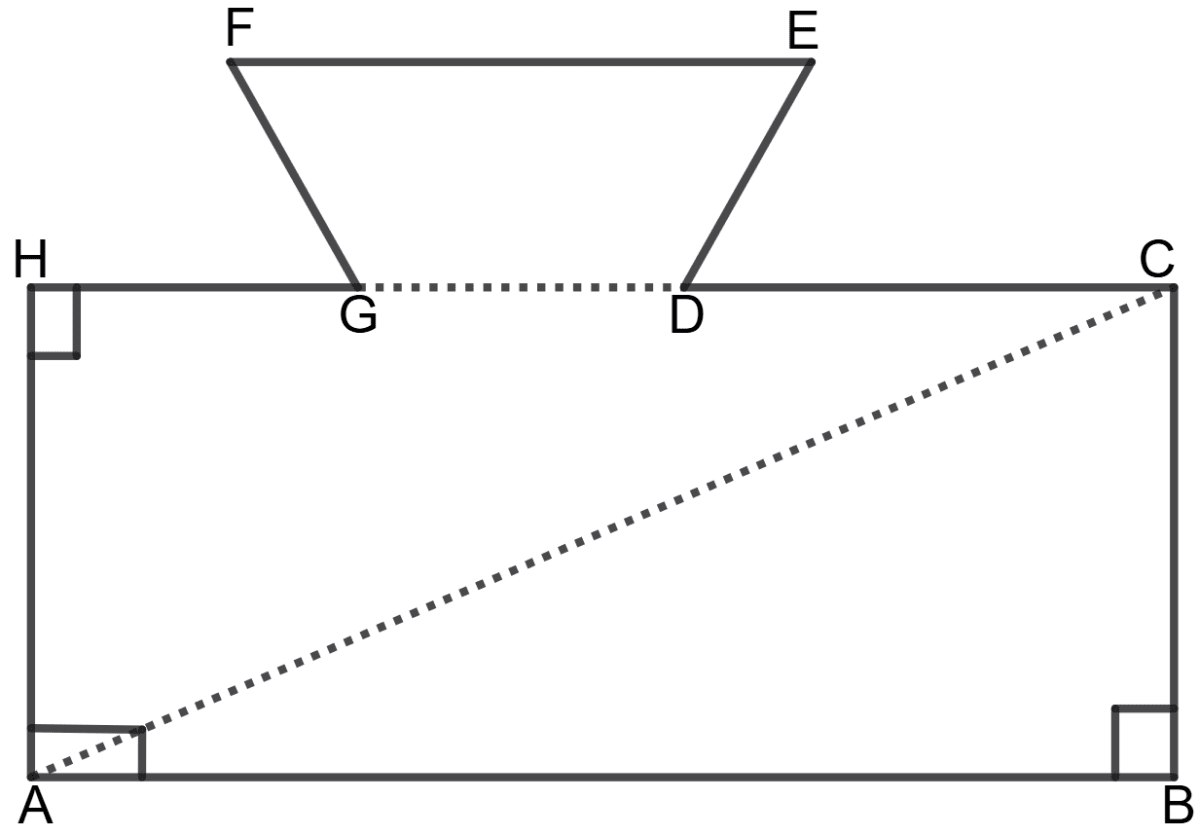 Find the area and the perimeter of the following figure. Chapterwise Revision (Stage 2), Concise Mathematics Solutions ICSE Class 9.