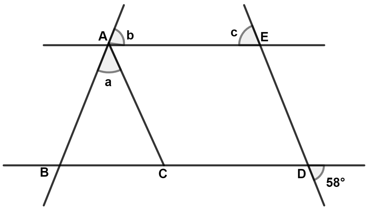 In the given figure : AE // BD, AC // ED and AB = AC. Find | KnowledgeBoat
