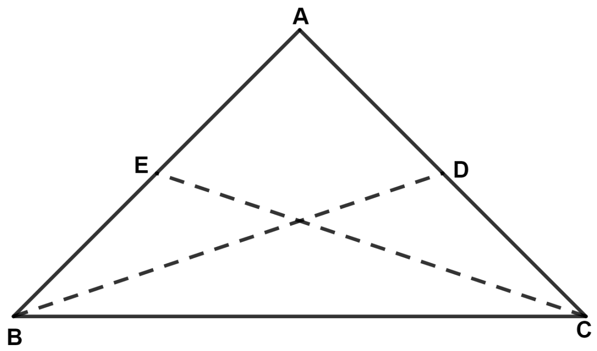 Prove that the medians corresponding to equal sides of an isosceles triangle are equal. Isosceles Triangles, Concise Mathematics Solutions ICSE Class 9.