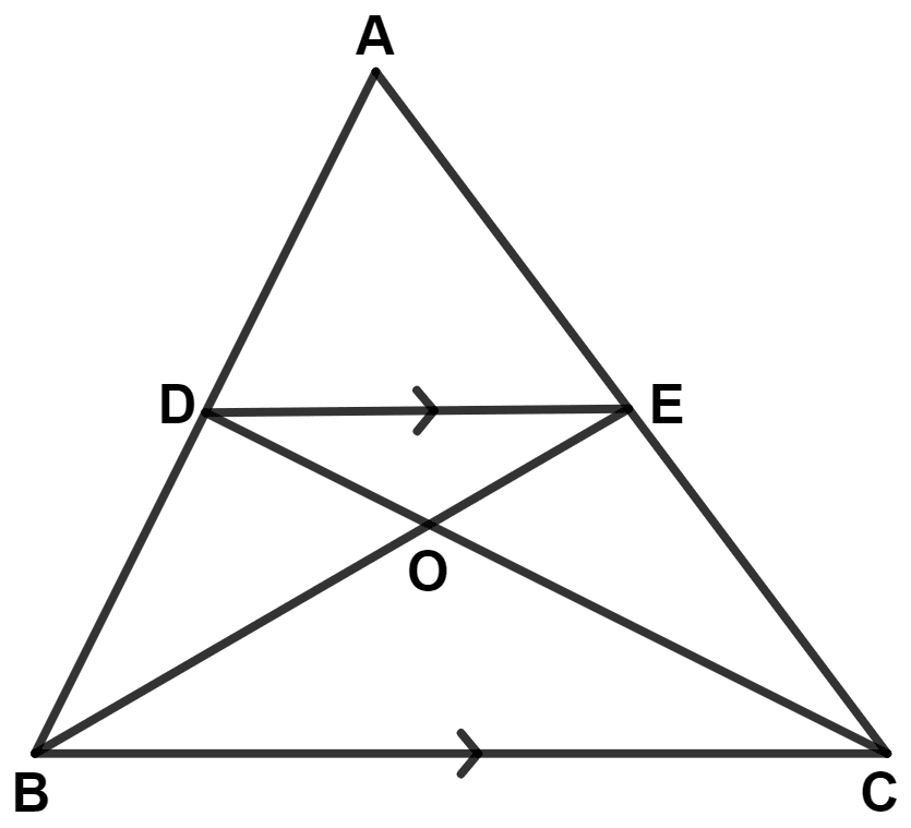 In the following figure, DE is parallel to BC. Show that : Area Theorems, Concise Mathematics Solutions ICSE Class 9.