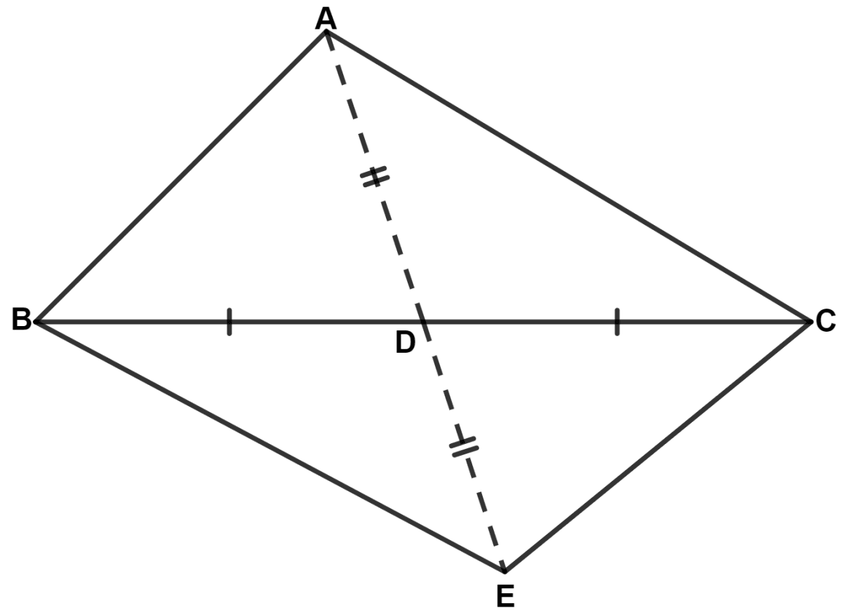 In triangle ABC, bisector of angle BAC meets opposite side BC at point D. If BD = CD, prove that △ ABC is isosceles. Isosceles Triangles, Concise Mathematics Solutions ICSE Class 9.