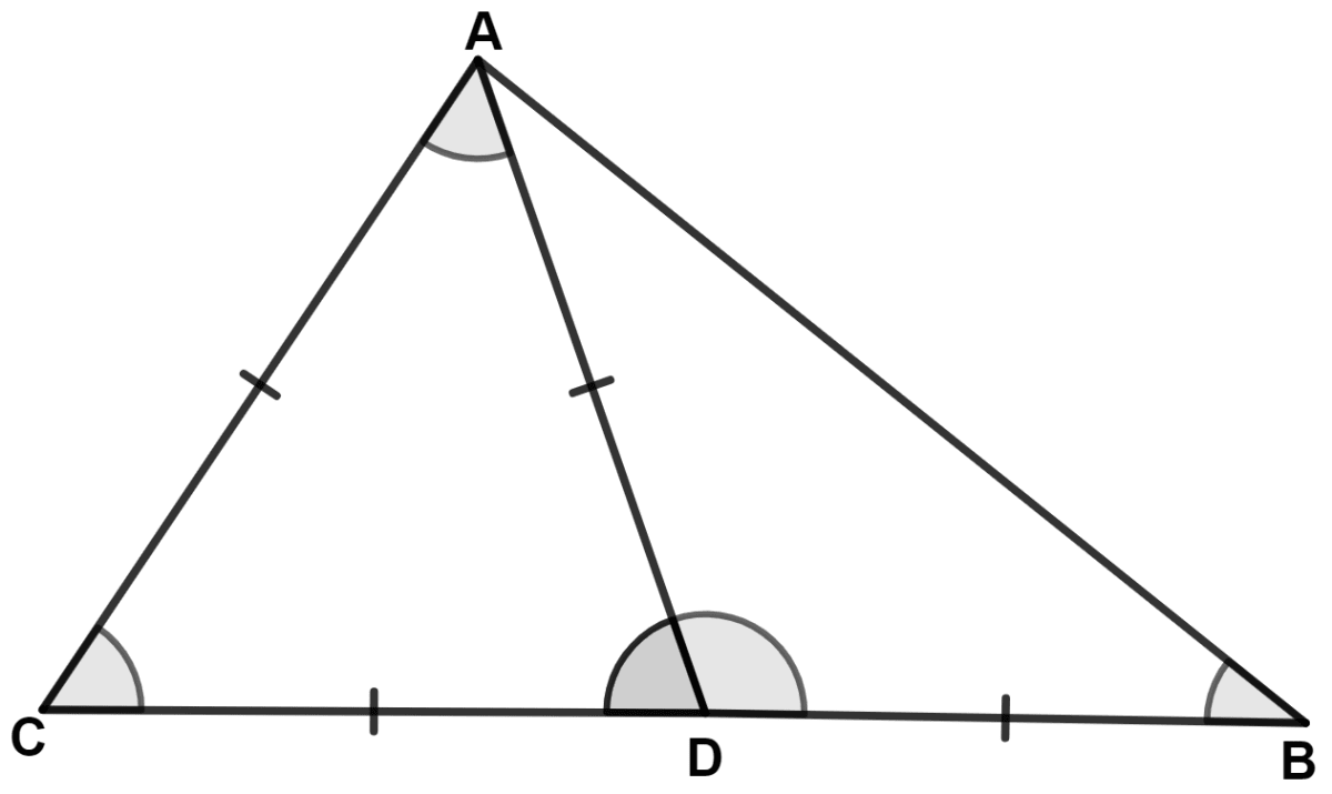 In the figure, if AC = AD = CD = BD; find angle ABC. Isosceles Triangles, Concise Mathematics Solutions ICSE Class 9.