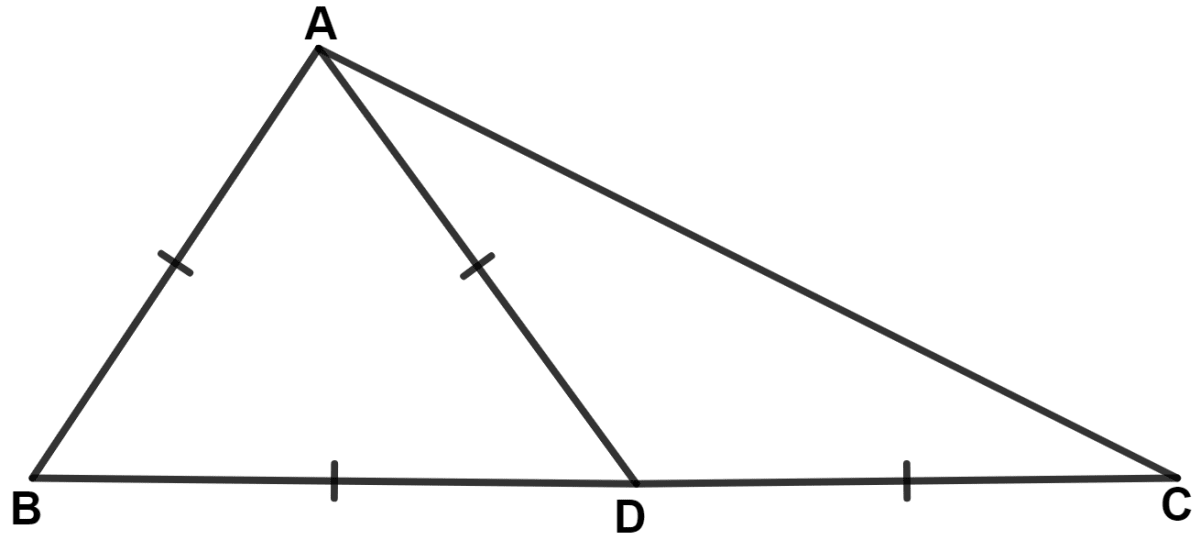 In Δ ABC, D is a point on BC such that AB = AD = BD = DC. Show that : Isosceles Triangles, Concise Mathematics Solutions ICSE Class 9.