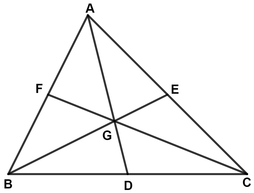 The medians of a triangle ABC intersect each other at point G. If one of its medians is AD, prove that : Area Theorems, Concise Mathematics Solutions ICSE Class 9.